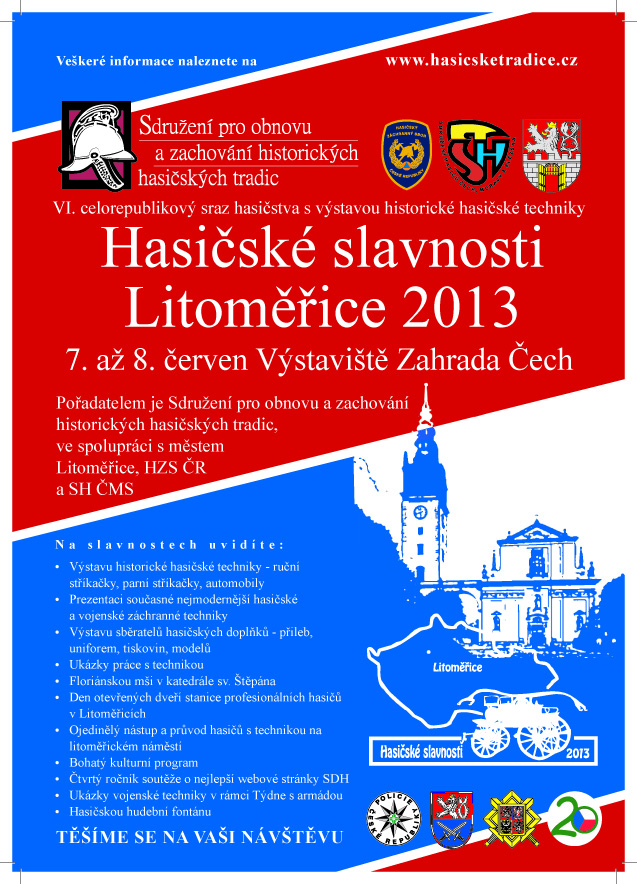 Plakát Hasičské slavnosti Litoměřice